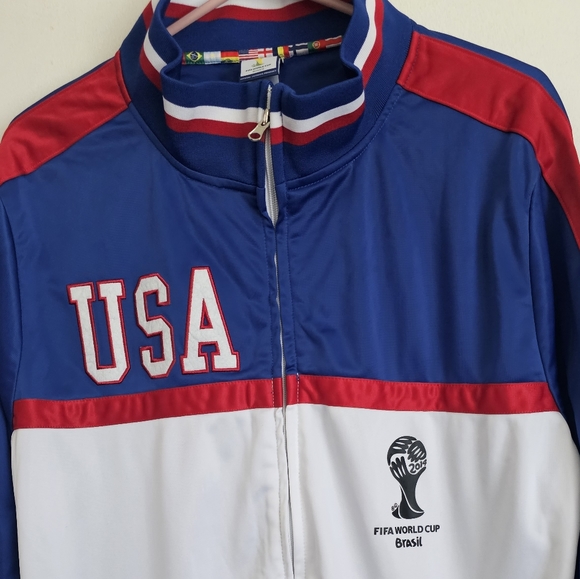 Brazil 2014 world cup USA track jacket men's size Large in good condition - Picture 3 of 7